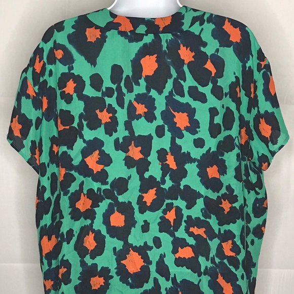 CAbi Rita Animal Print Oversized Blouse XXS  #5023 - Picture 3 of 4